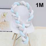 Baby bed bumper braided pillow